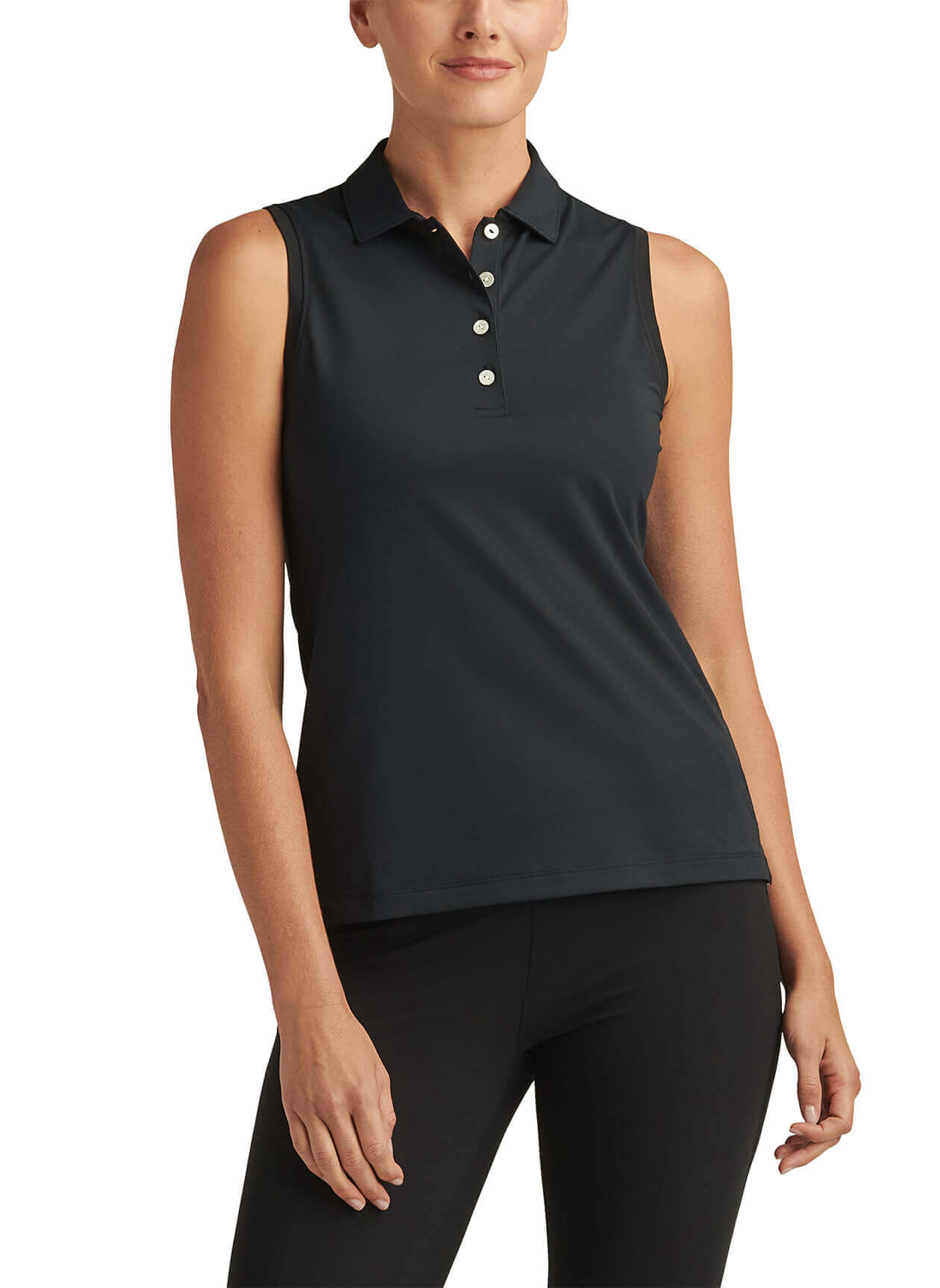 Peter Millar Women's Banded Sport Mesh Sleeveless Button Polo