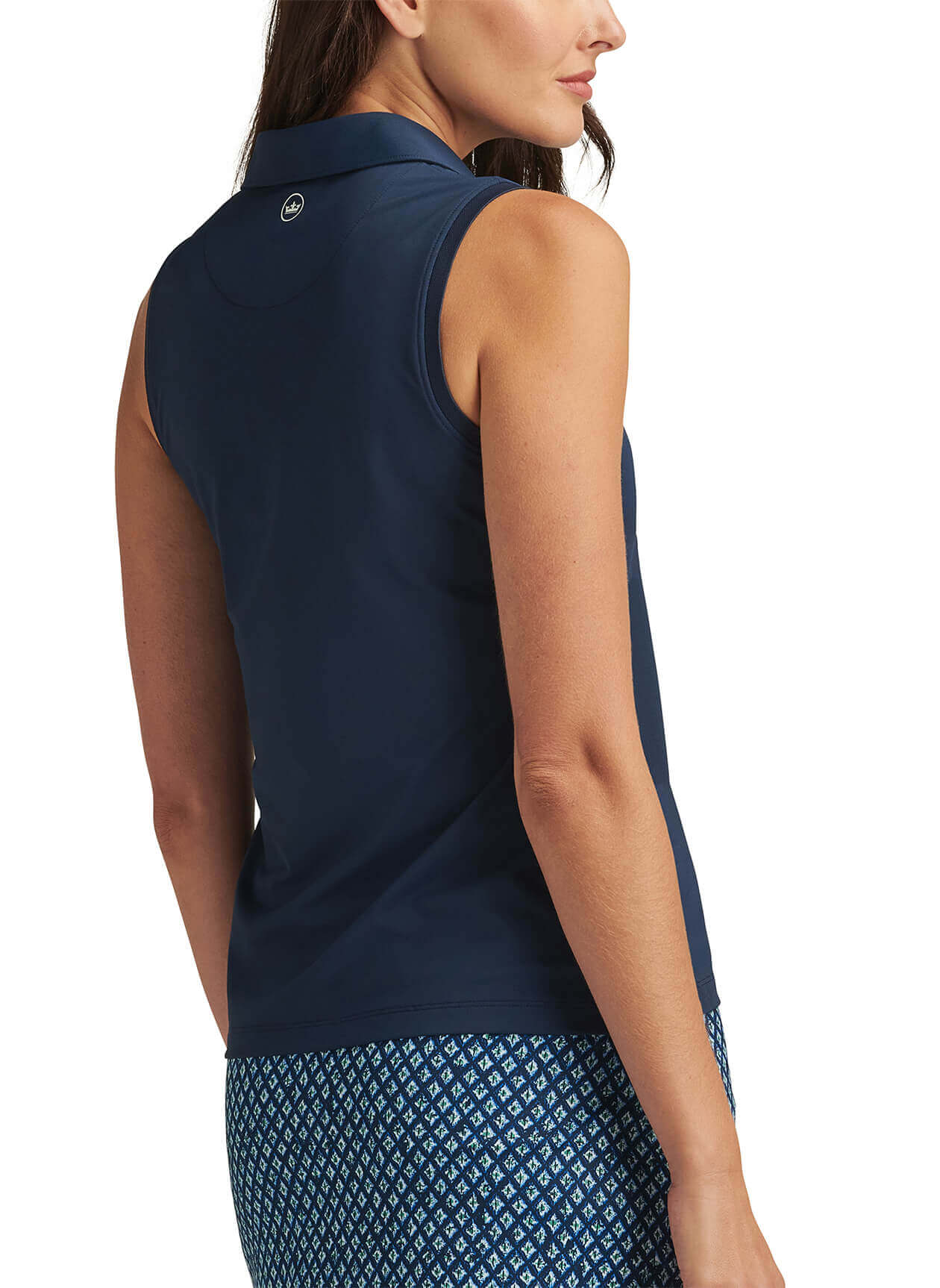 Peter Millar Women's Banded Sport Mesh Sleeveless Button Polo