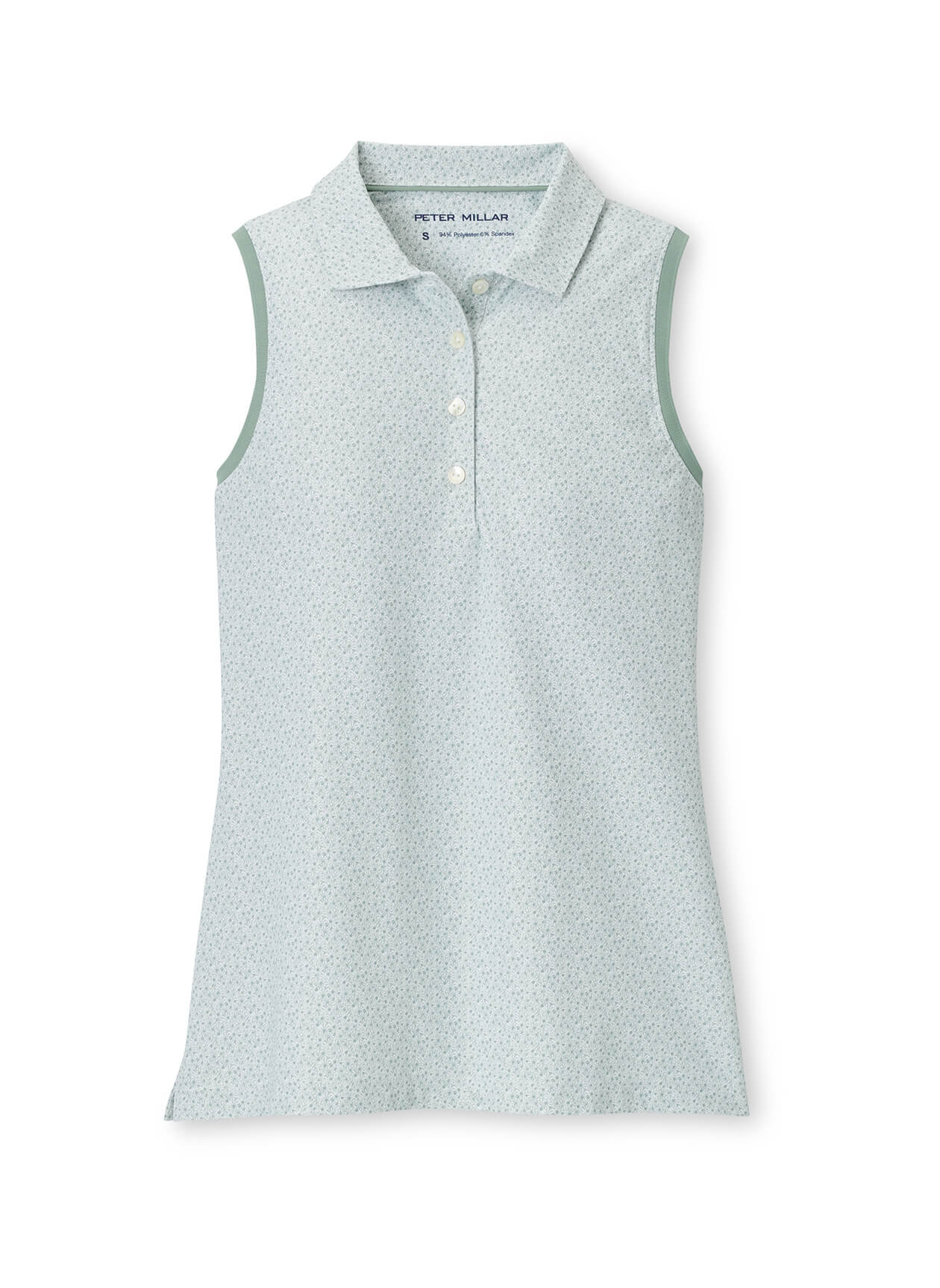 Peter Millar Women's Tee It Up Banded Sport Mesh Sleeveless Button Polo