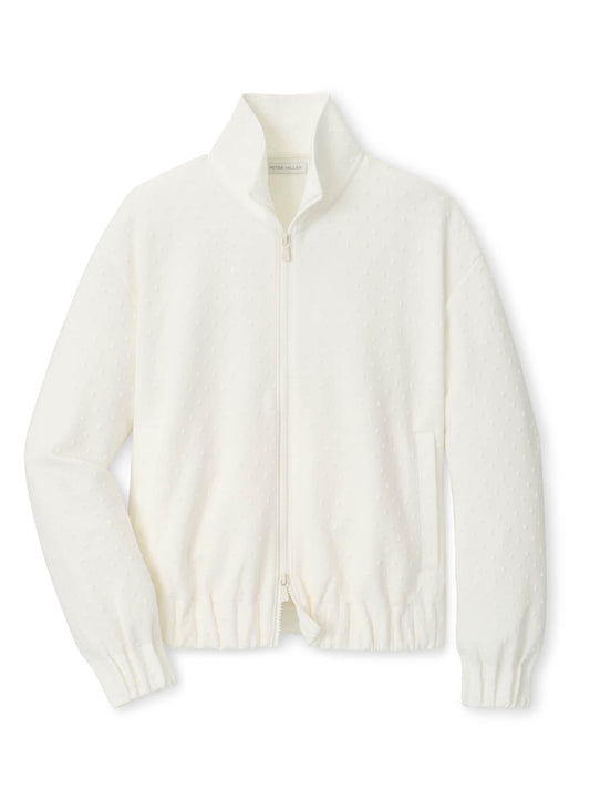 Peter Millar Women's Flora Knit Swiss Dot Jacquard Full-Zip