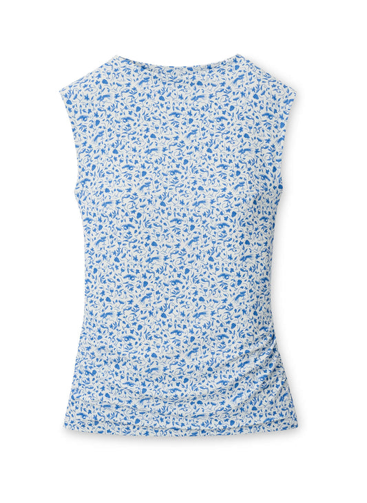 Peter Millar Women's Rachel Vino Flora Ruched Sleeveless Top