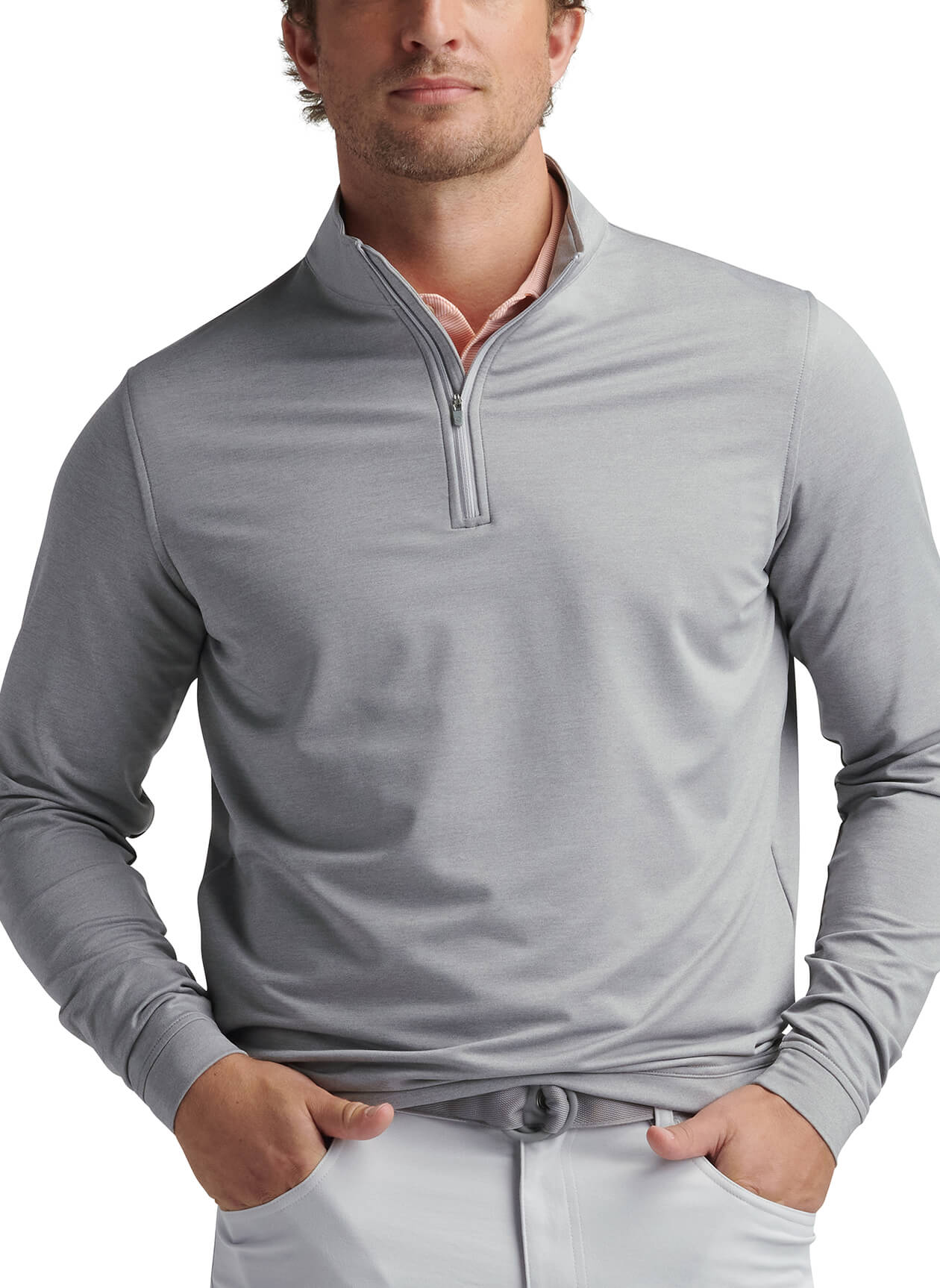 Peter Millar Men's Perth Performance Melange Quarter-Zip