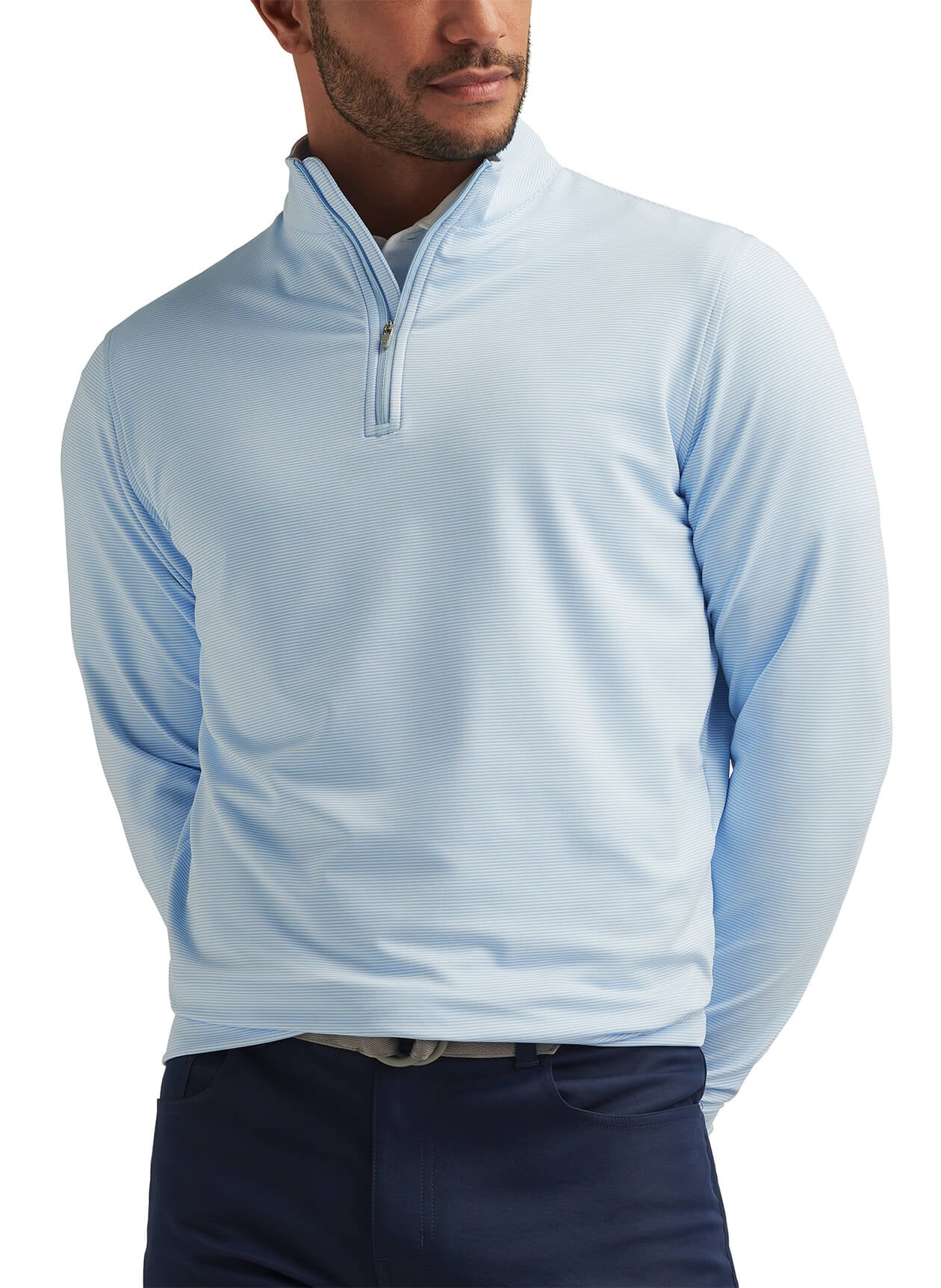 Peter Millar Men's Perth Sugar Stripe Quarter-Zip