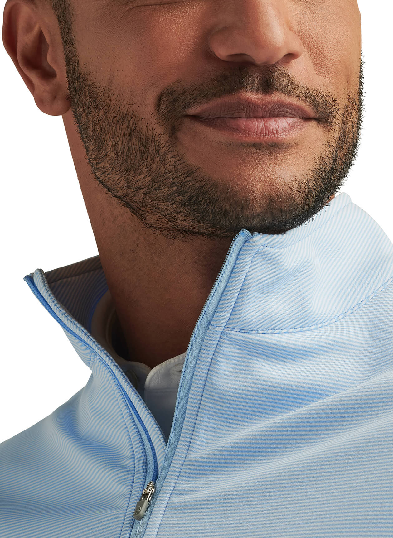 Peter Millar Men's Perth Sugar Stripe Quarter-Zip