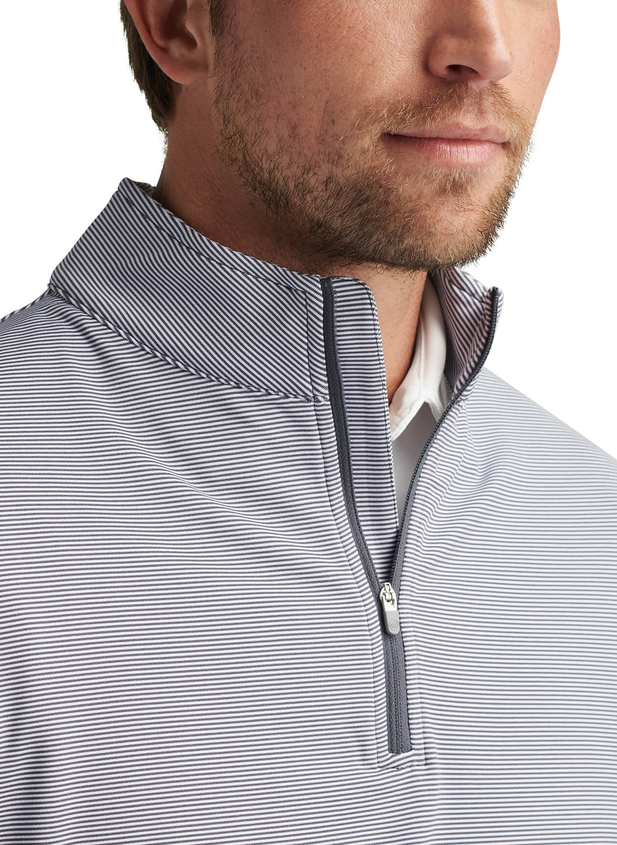 Peter Millar Men's Perth Sugar Stripe Quarter-Zip
