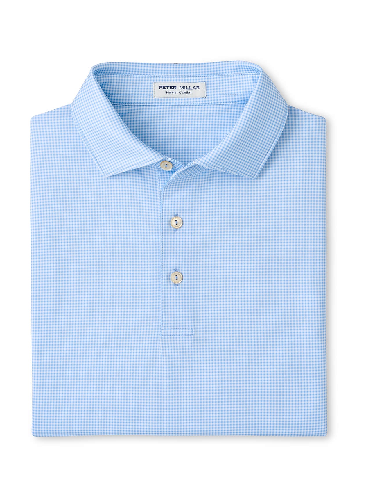 Peter Millar Men's Gingham Performance Jersey Polo