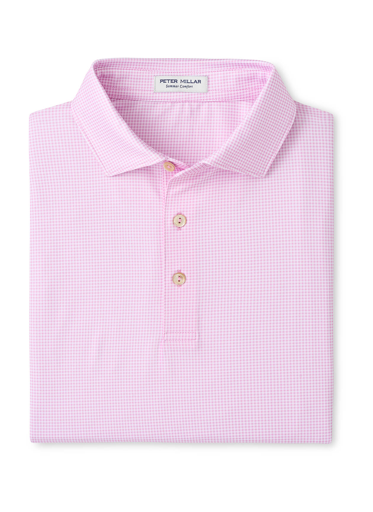 Peter Millar Men's Gingham Performance Jersey Polo