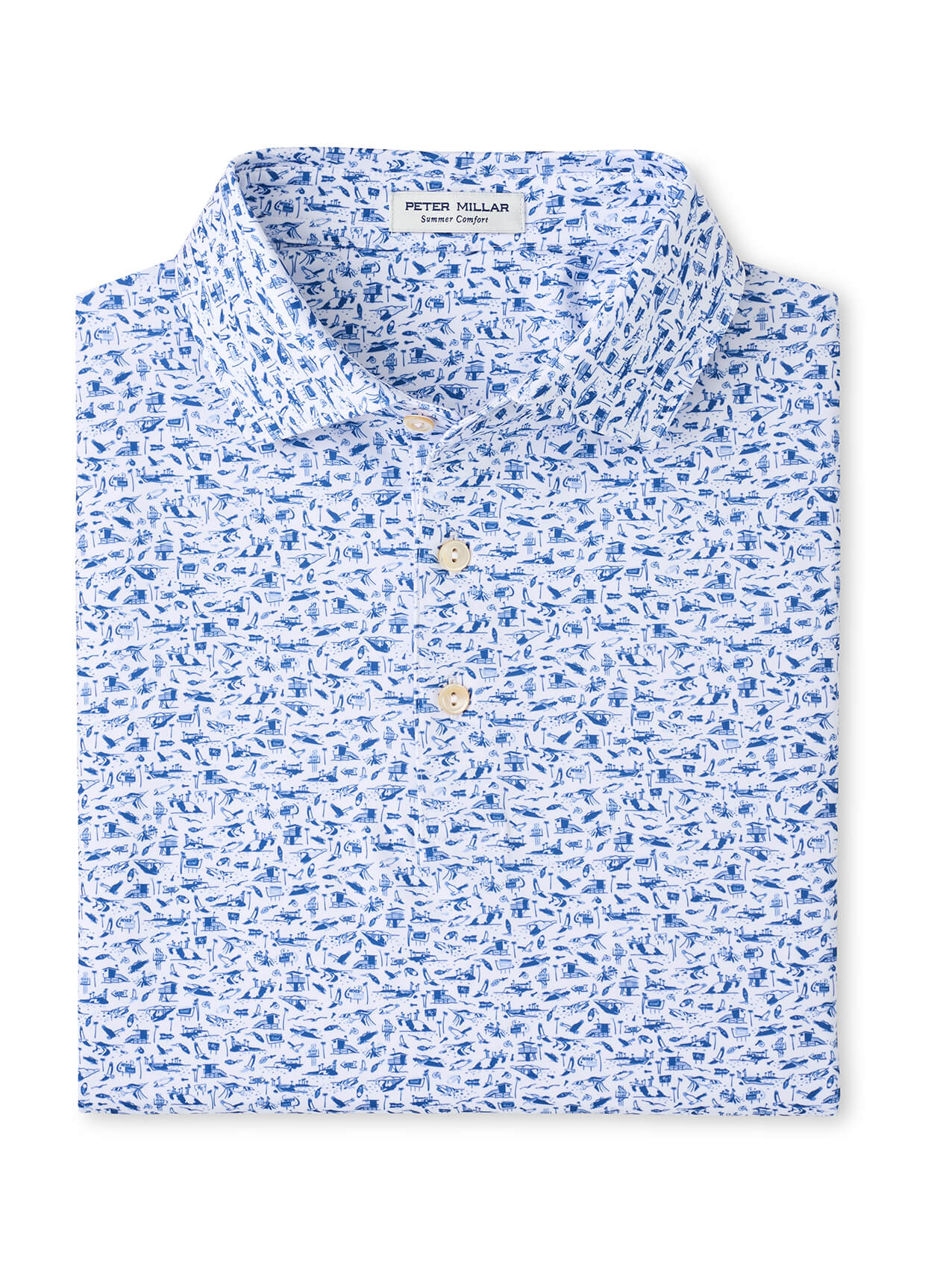 Peter Millar Men's Coastline Performance Jersey Polo