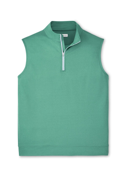 Peter Millar Men's Galway Melange Performance Quarter-Zip Vest