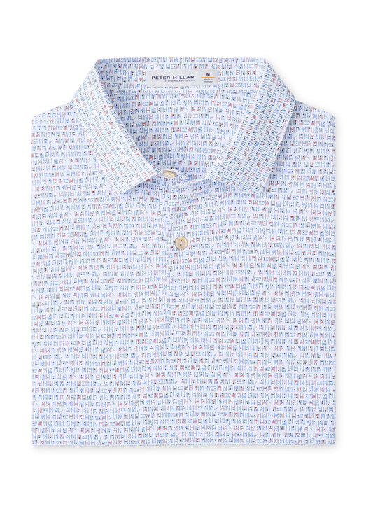 Peter Millar Men's Featherweight Cornhole Performance Polo