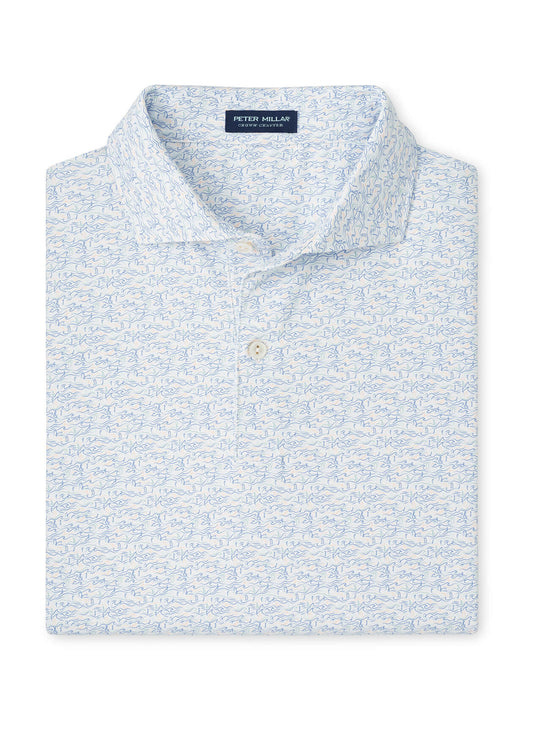 Peter Millar Men's Melody Sea Performance Jersey Polo