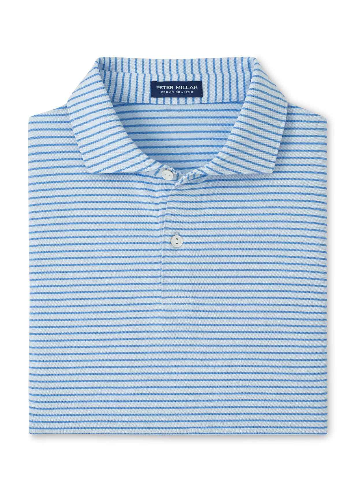 Peter Millar Men's Albatross Stripe Cotton-Blend Pique Polo