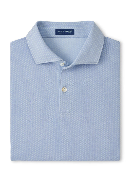 Peter Millar Men's Albatross Diamond Cotton-Blend Pique Polo