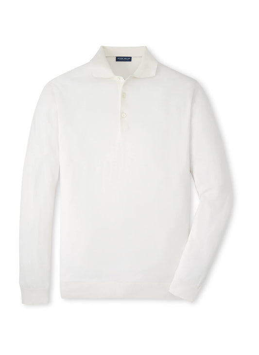 Peter Millar Men's Mariner Sea Island Cotton Sweater Polo