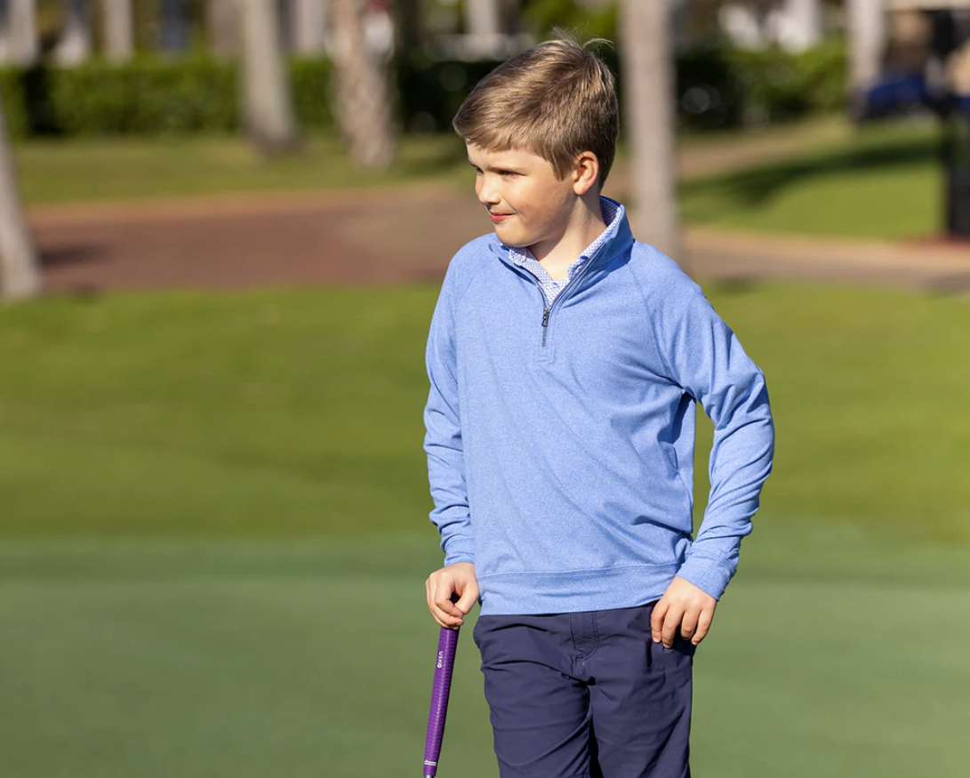 The Westland Boys Quarter-Zip: Heathered Andover