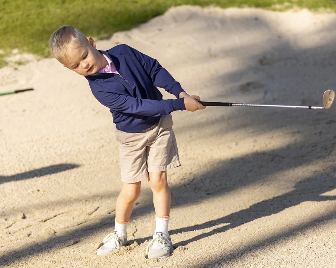 The Westland Boys Quarter-Zip: Heathered Andover